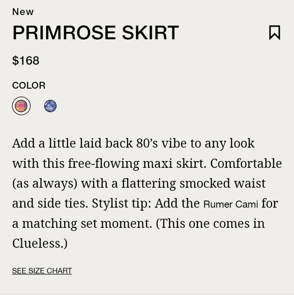 NWT Nation LTD Plaid Primrose Skirt Smocked Waste Side Ties - Picture 6 of 6